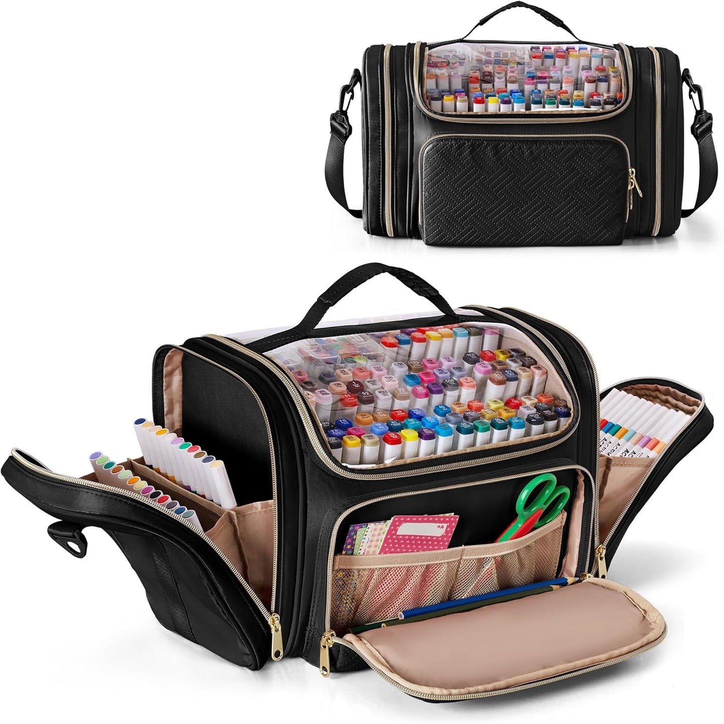 Marker Organizer Case Bag for 180-300 Markers, Large Storage