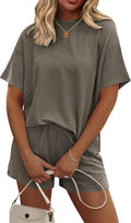 Ekouaer Womens Pajama Sets Short Sleeve Lounge 2-Piece - Soft Everyday