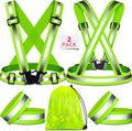 Reflective Vests Running Gear 2Pack & 4Pcs Arm Bands - High Visibility
