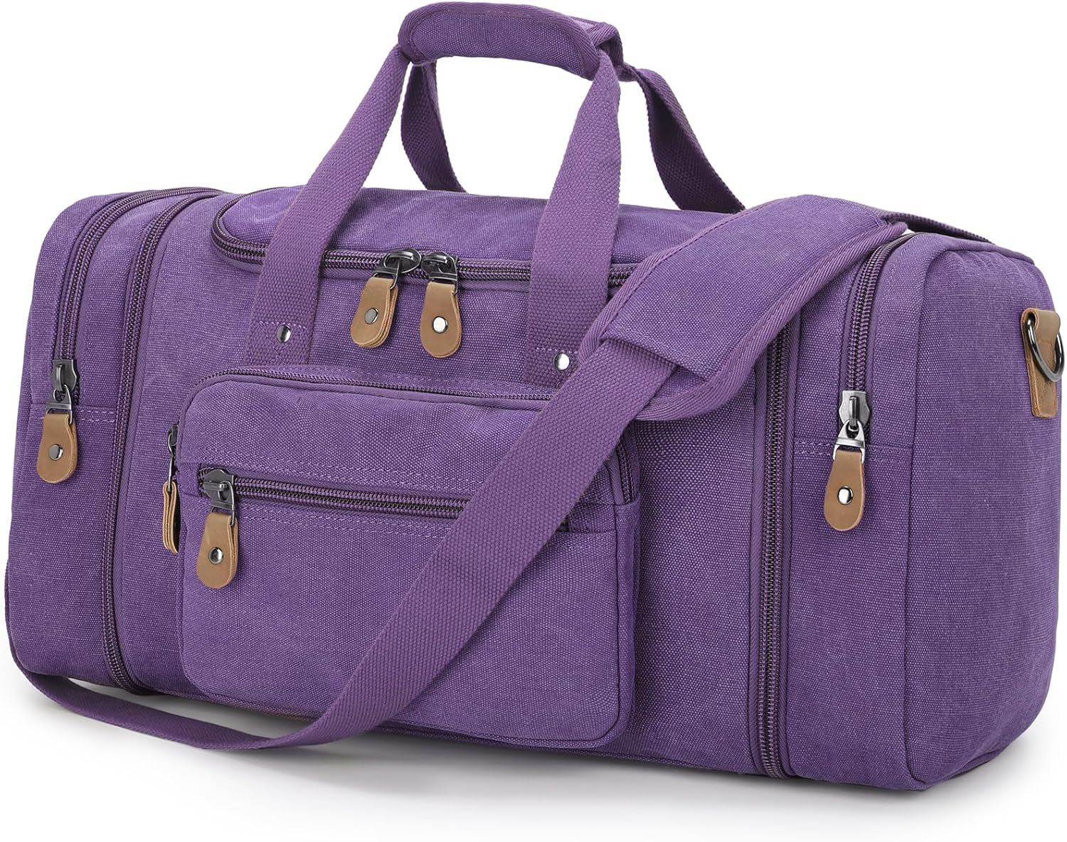 Gonex Canvas Duffle Bag for Travel 50L Expandable Duffel