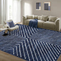 8x10 Area Rug for Living Room Non Slip Stain Resistant Navy
