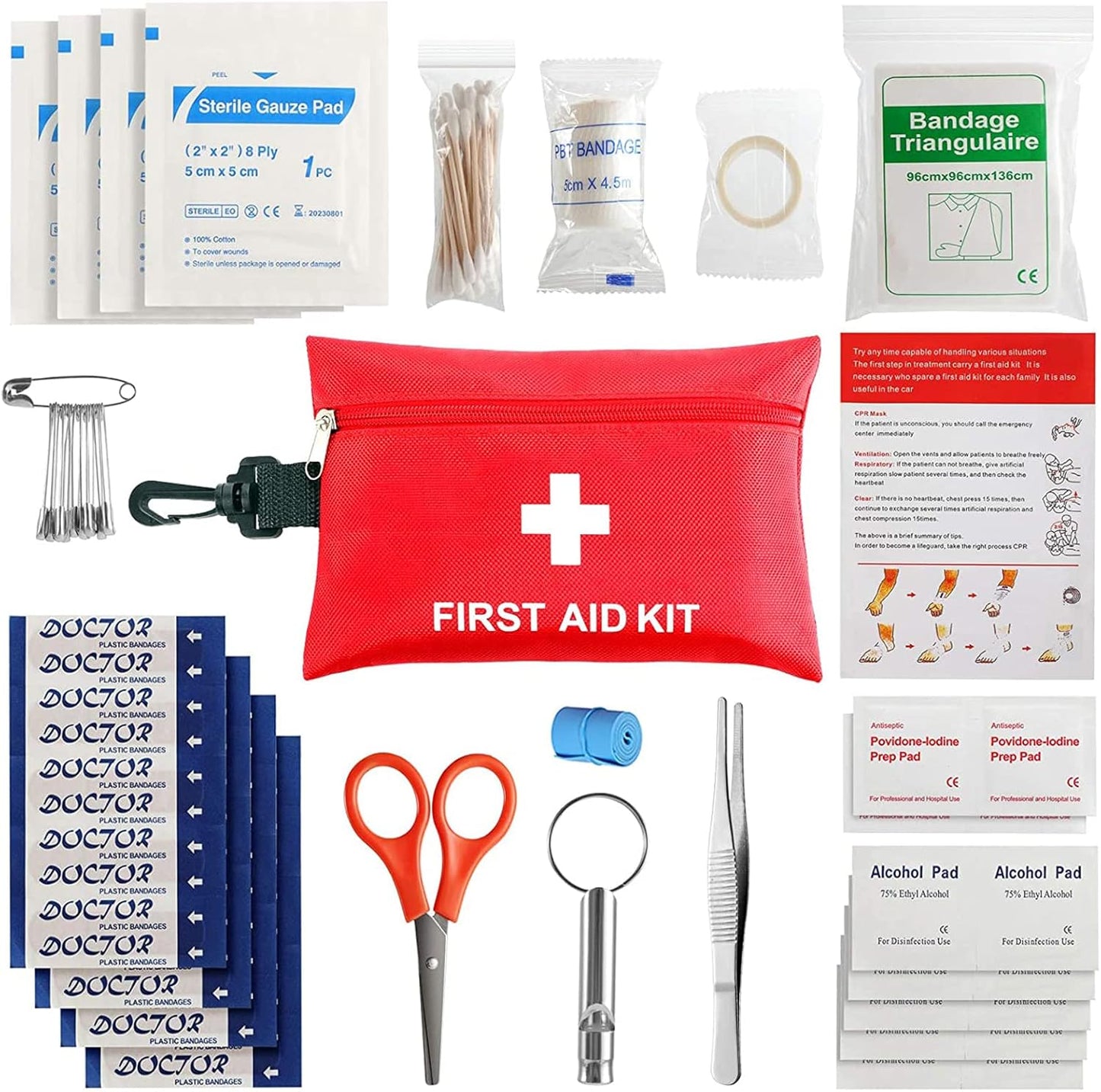 Compact 97pc First Aid Kit - Perfect for On-the-Go Safety