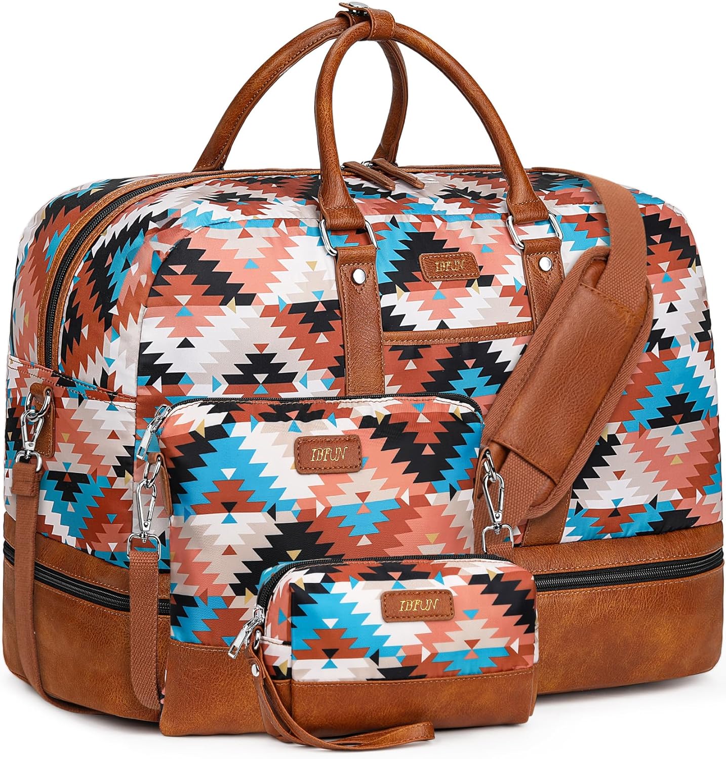 IBFUN Weekender Bags for Women: Large Canvas Travel Duffel
