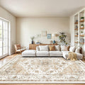 Amada 8x10 Area Rug - Low-Profile Washable Vintage Rug