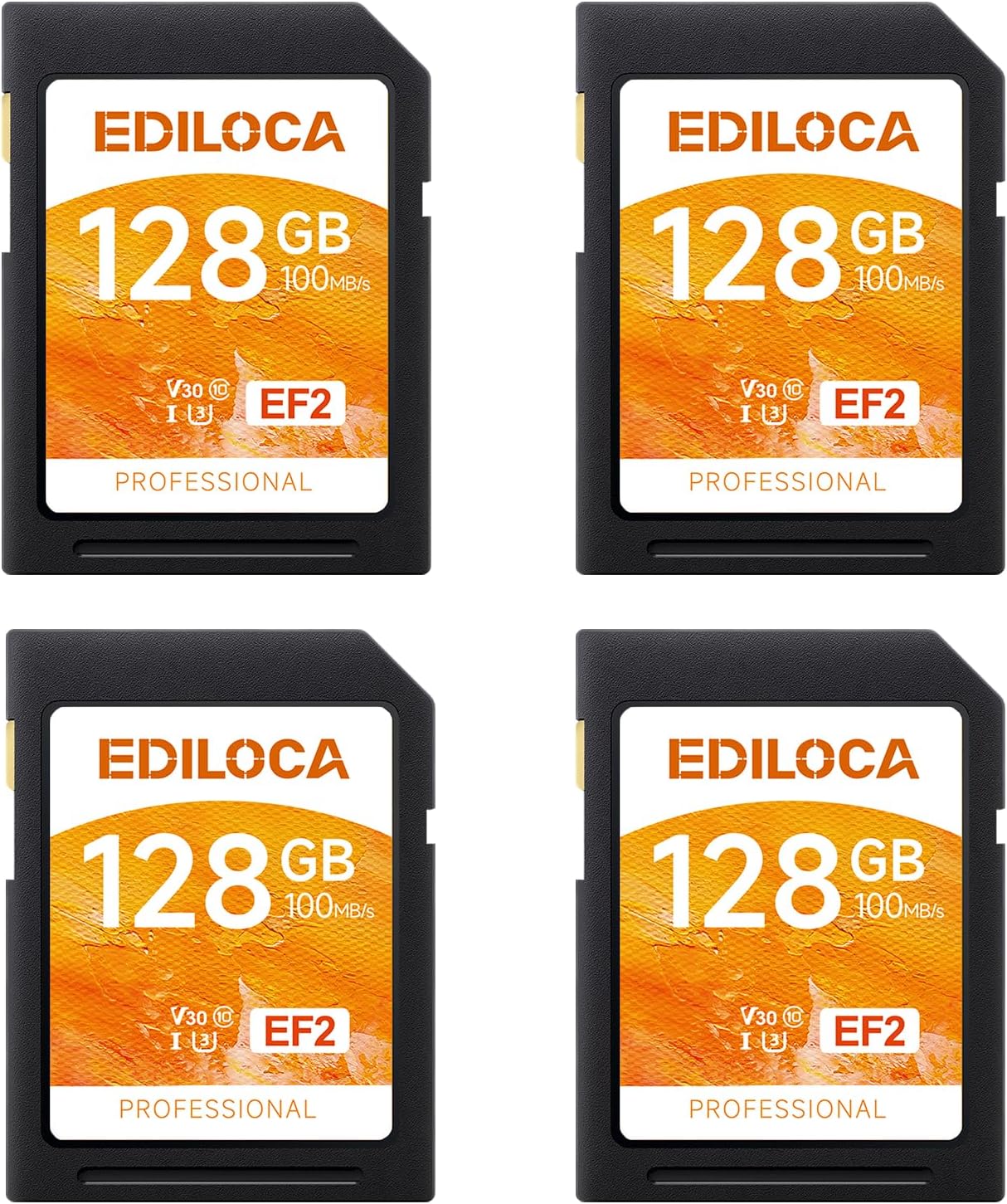 Ultimate Speed 128GB SD Card 4-Pack - Capture Flawless 4K