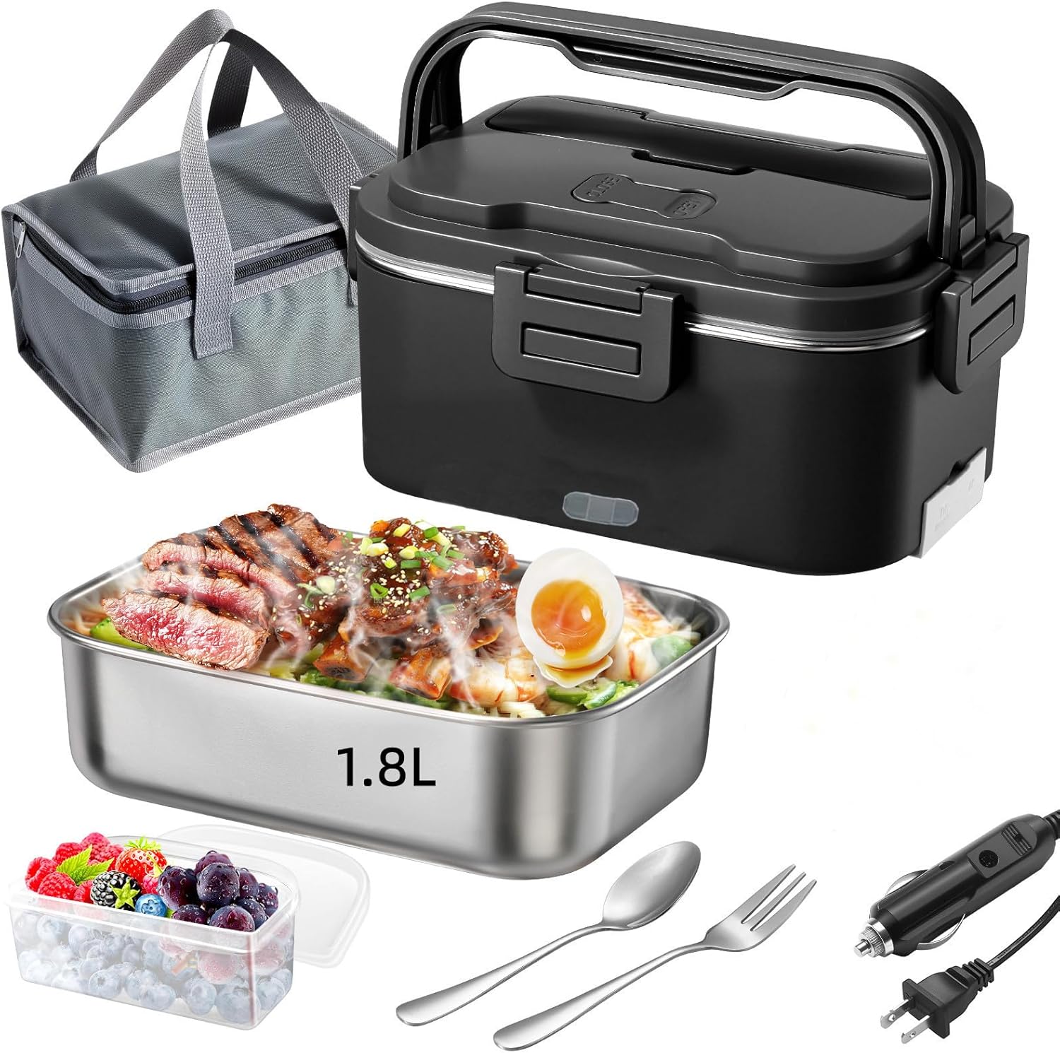 Electric Lunch Box for Adults - 100W Portable Heated Container
