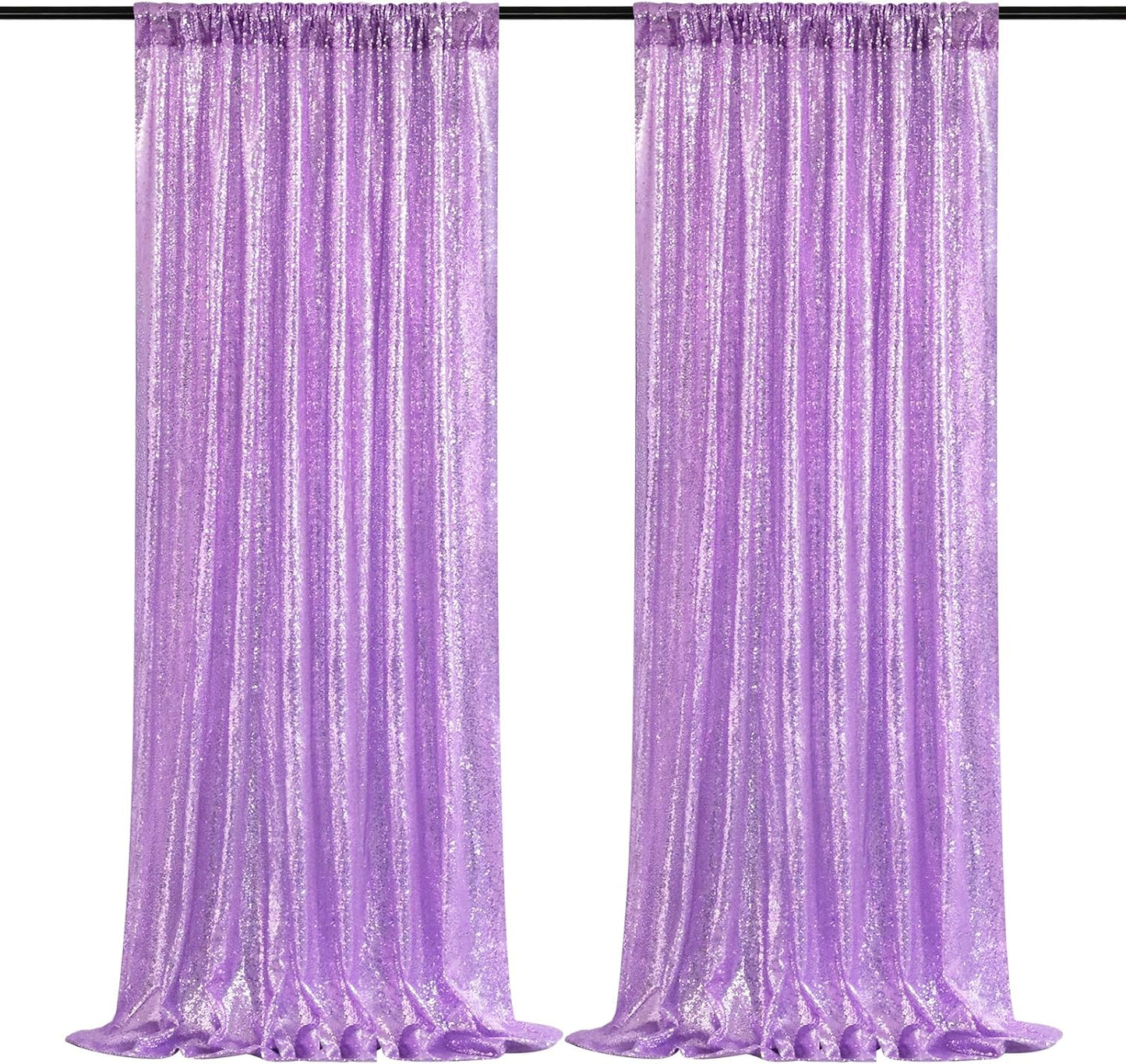 Lavender Sequin Backdrop Curtains - Sparkle in Style!