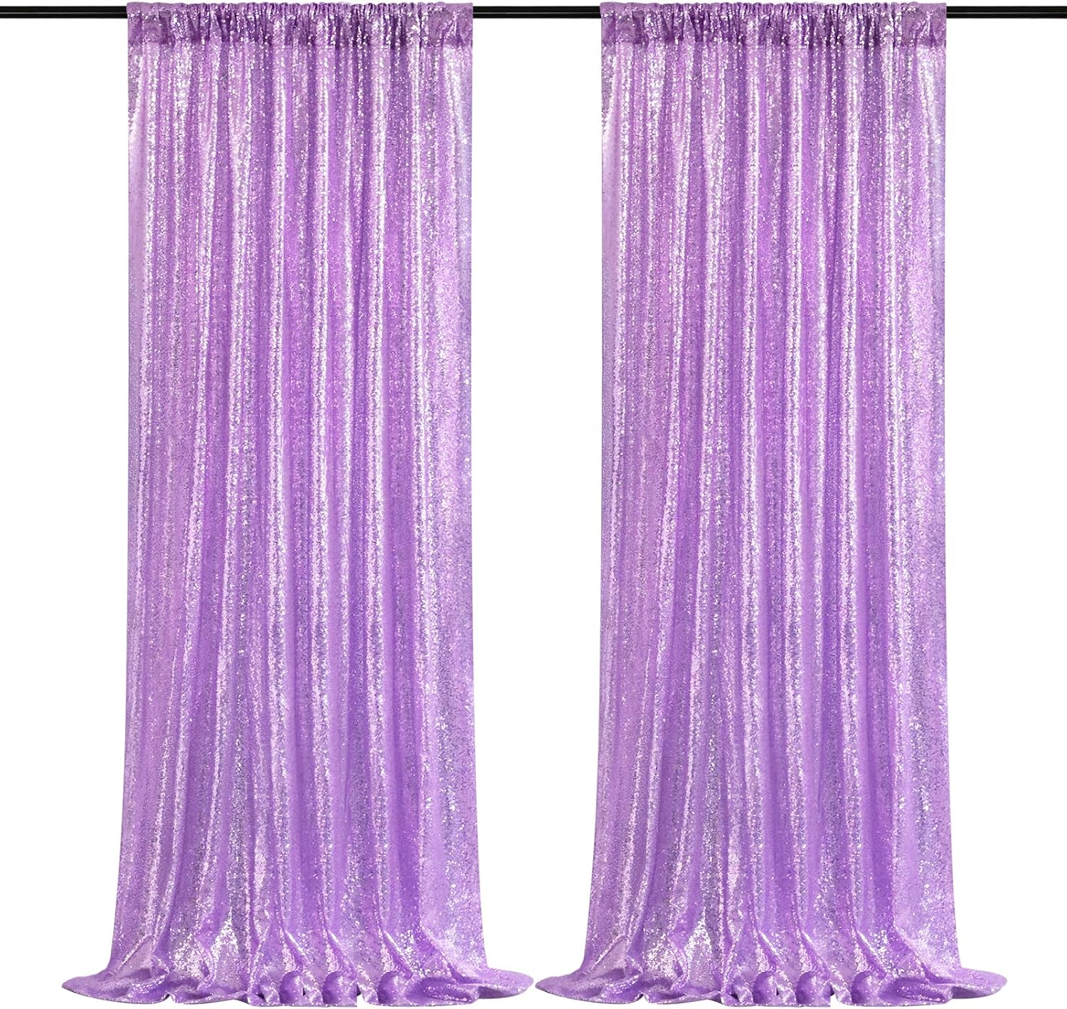 Lavender Sequin Backdrop Curtains - Sparkle in Style!