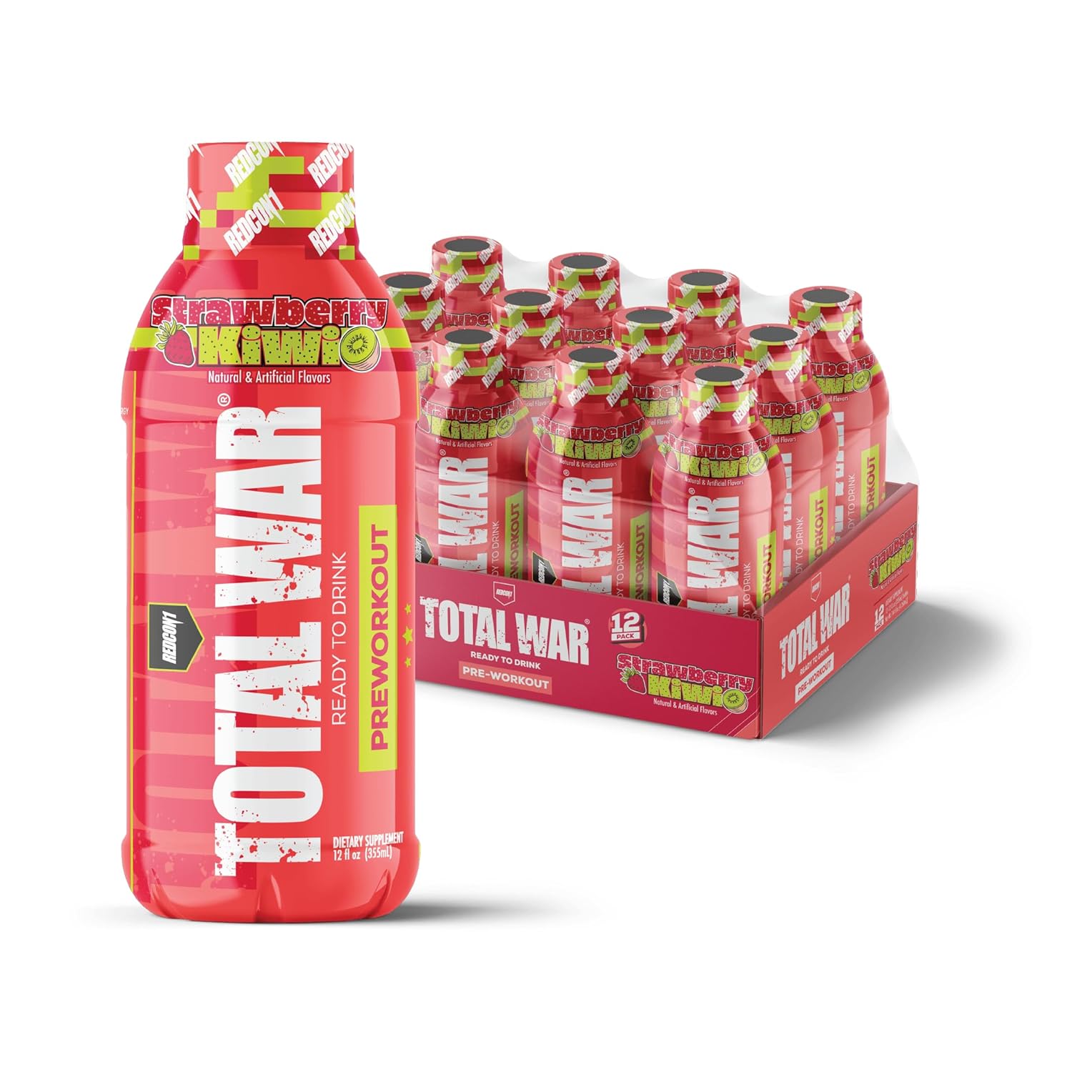 REDCON1 Total War Ready to Drink Preworkout - Strawberry Kiwi