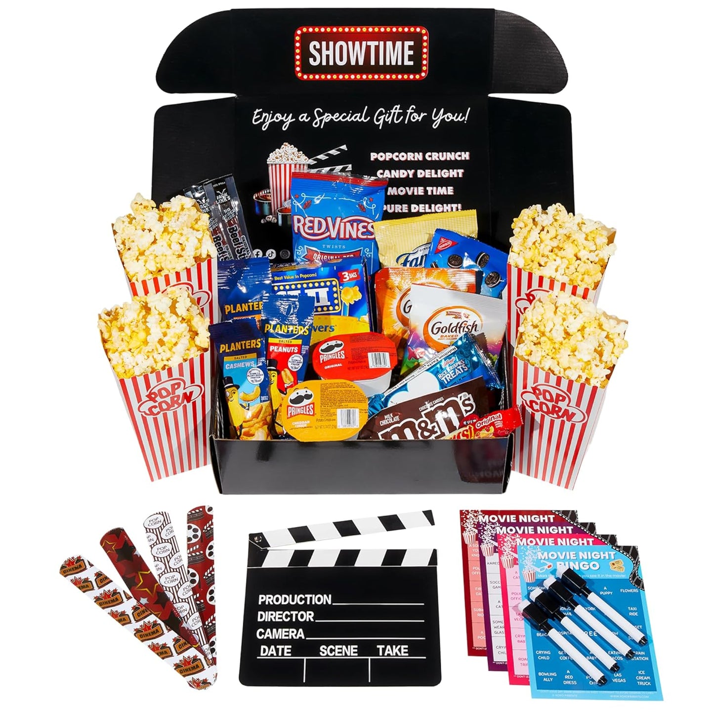 Ultimate Movie Night Gift Basket with Popcorn, Candy & Snacks