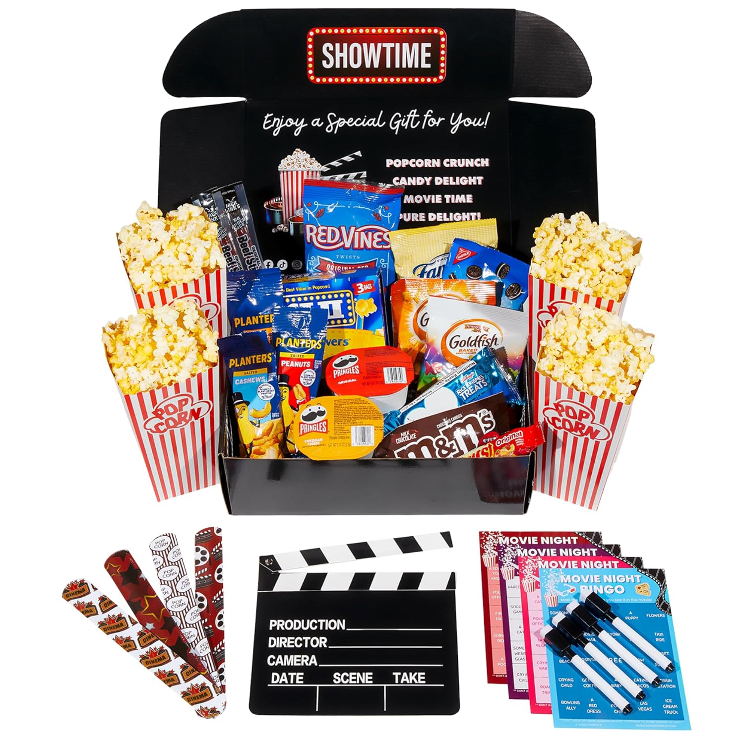 Ultimate Movie Night Gift Basket with Popcorn, Candy & Snacks