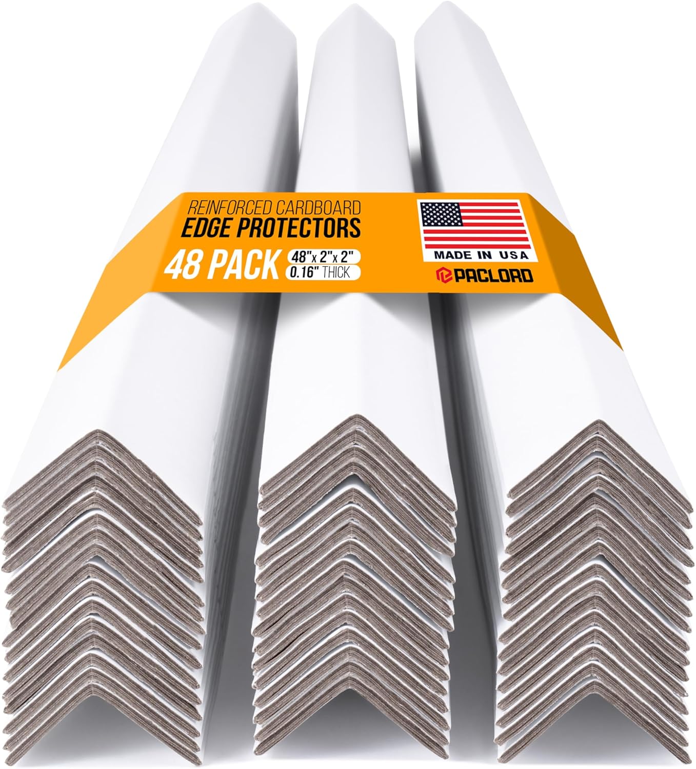 48in x 2in x 2in Reinforced Cardboard Edge Protectors for Shipping