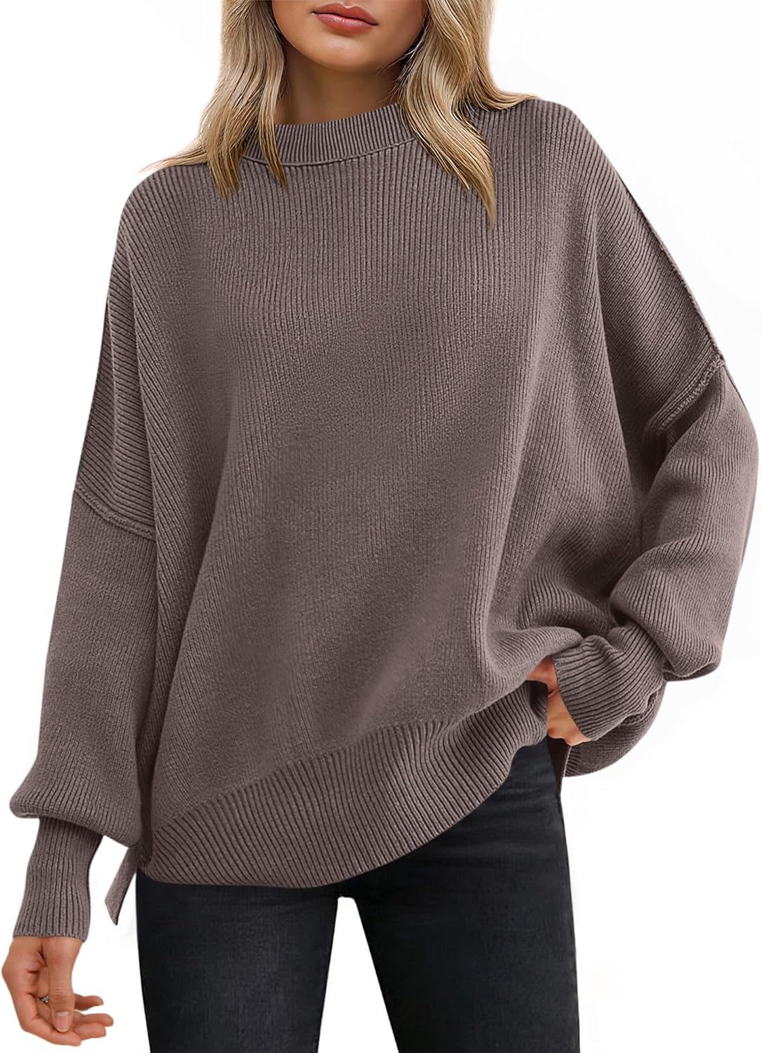 Oversized Batwing Long Sleeve Sweater for Women - 2025 Fall Style