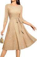 Cocktail Dresses for Women Vintage Tea Length - Sequin Fit & Flare
