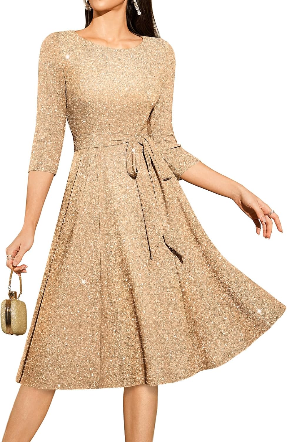DRESSTELLS Vintage Wedding Guest Cocktail Dress for Women