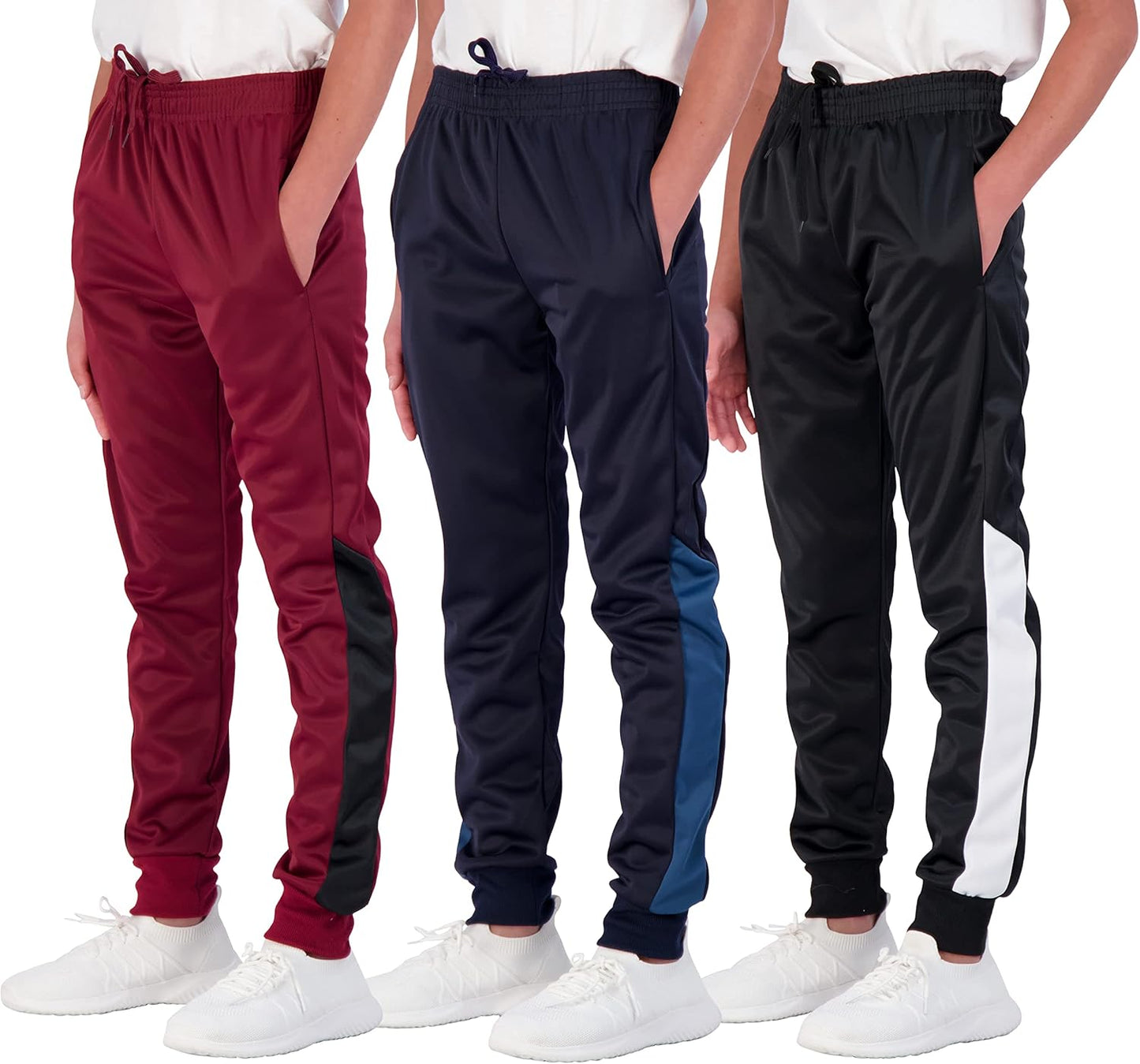 Boys Joggers with Pockets: Real Essentials 3 Pack for Kids