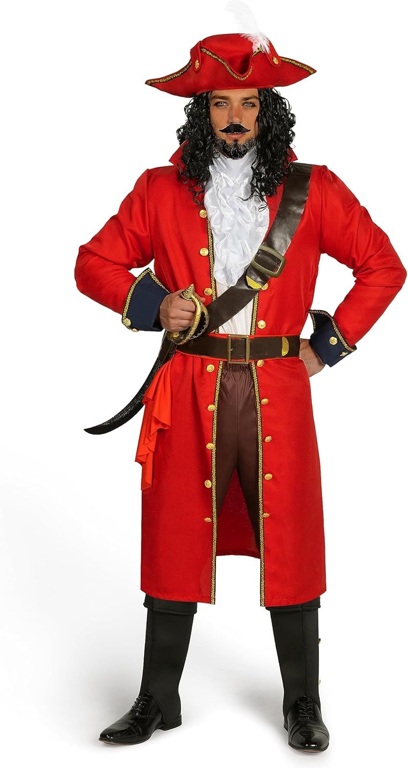 Pirate Captain Costume Set for Adult Halloween Dress Up Fun