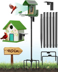 Bird Feeder Pole 90 in Height Bird House Pole - Sturdy Slip-Fit Stand