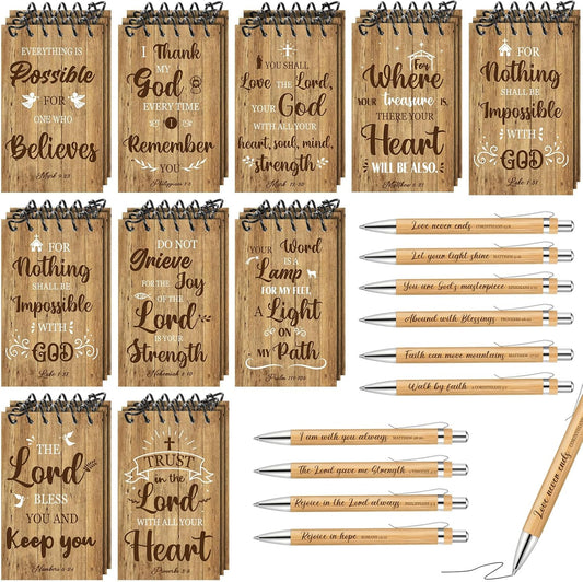 Inspirational Christian Gift Set: Notebooks & Pens