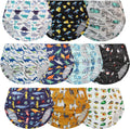 EZ Moms 10 Pack Rubber Pants for Toddlers - Waterproof Potty Covers