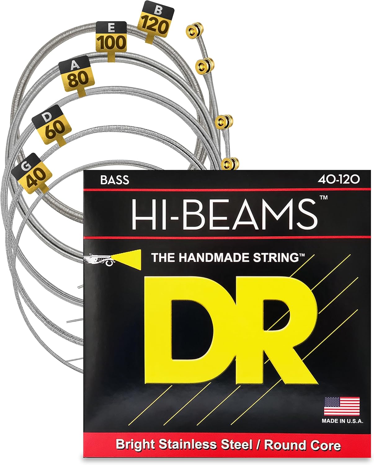 DR Strings Hi-Beam Stainless Steel Round Core Lite 5 String Set