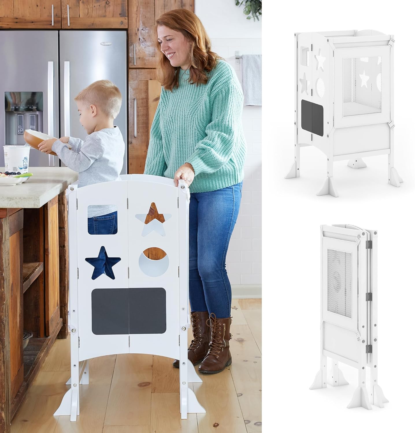Guidecraft Classic Kitchen Helper Foldable Toddler Tower Review