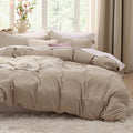 Bedsure Deep Beige Duvet Cover Twin/Twin XL - Extra Soft Cotton-Like