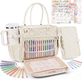 Large Bible Bag for Women with Quilted Cover and Study Kit - Spacious
