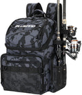 PLUSINNO Fishing Backpack with Rod Holders & Cooler - 45L