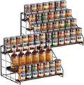 4 Tiered Spice Rack Organizer - Space-Saving Adjustable Shelf