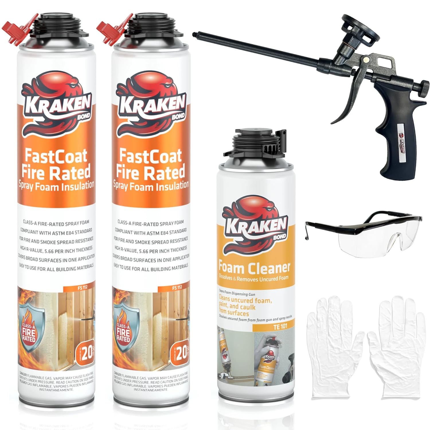 Kraken Bond Fastcoat Fire Rated Spray Foam Insulation Kit