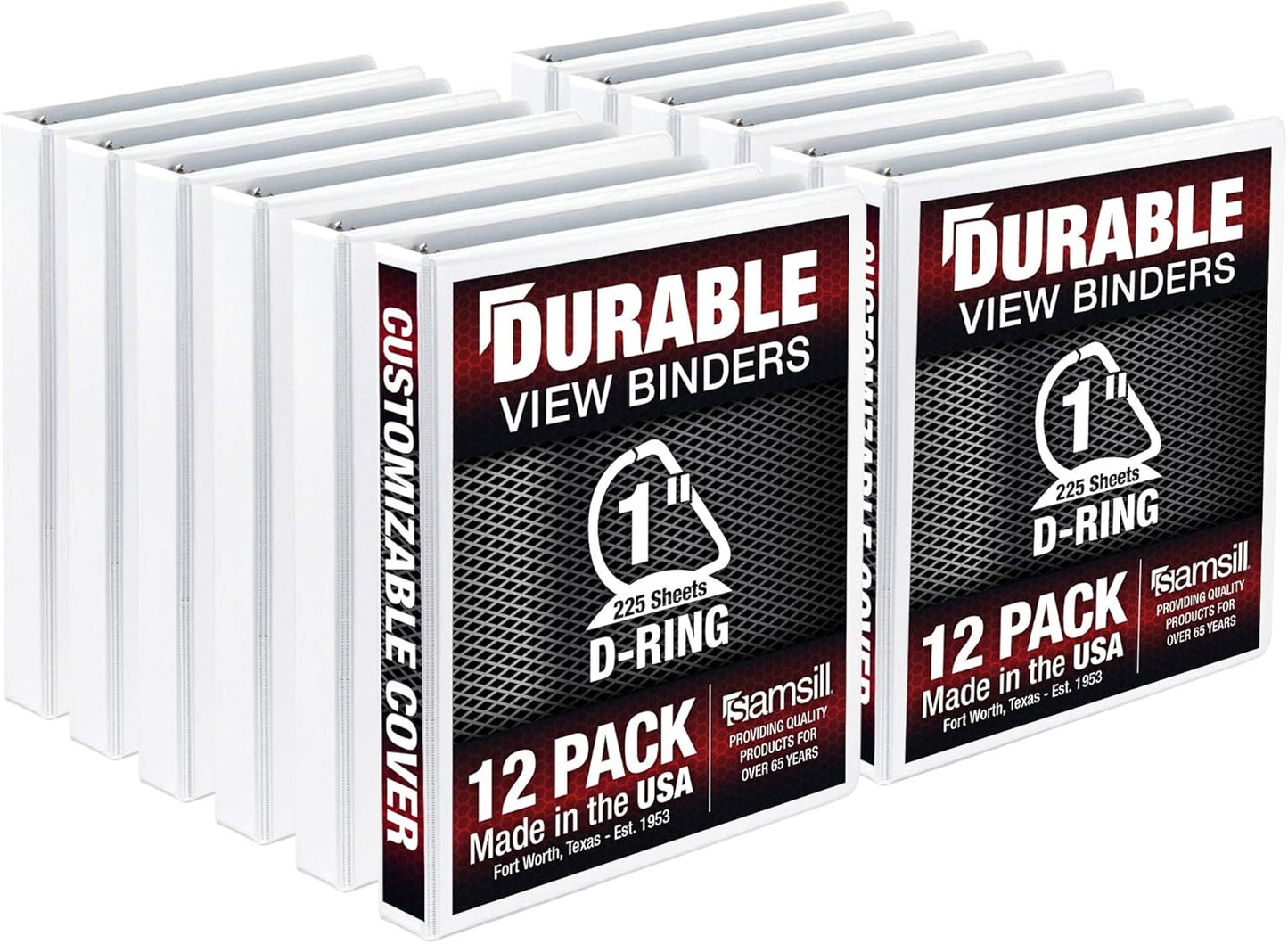 Samsill Durable 1 Inch 3 Ring D-Ring Binder for Eco-Friendly Use
