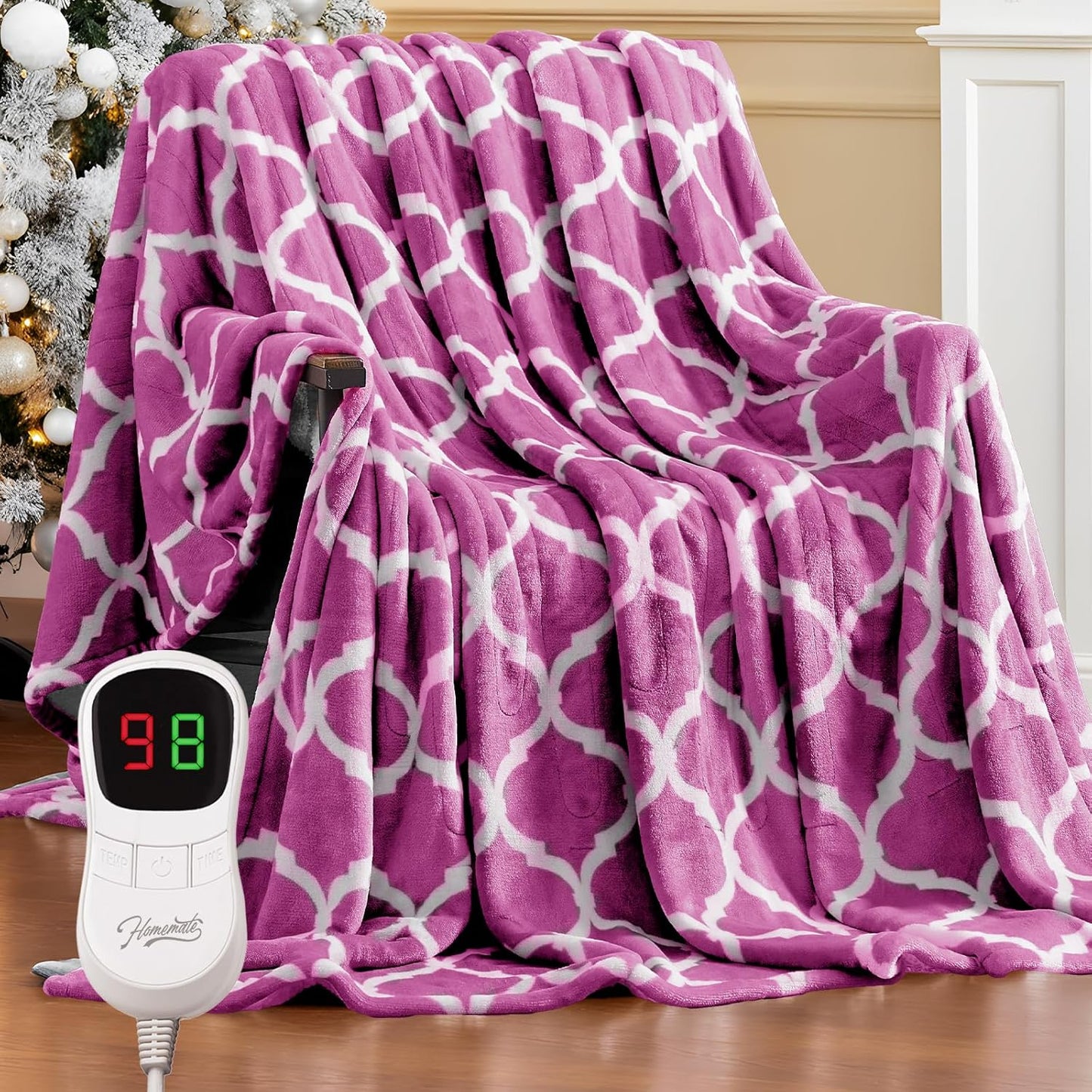 Homemate Heated Blanket Electric Throw - Cozy 50x60 Comfort