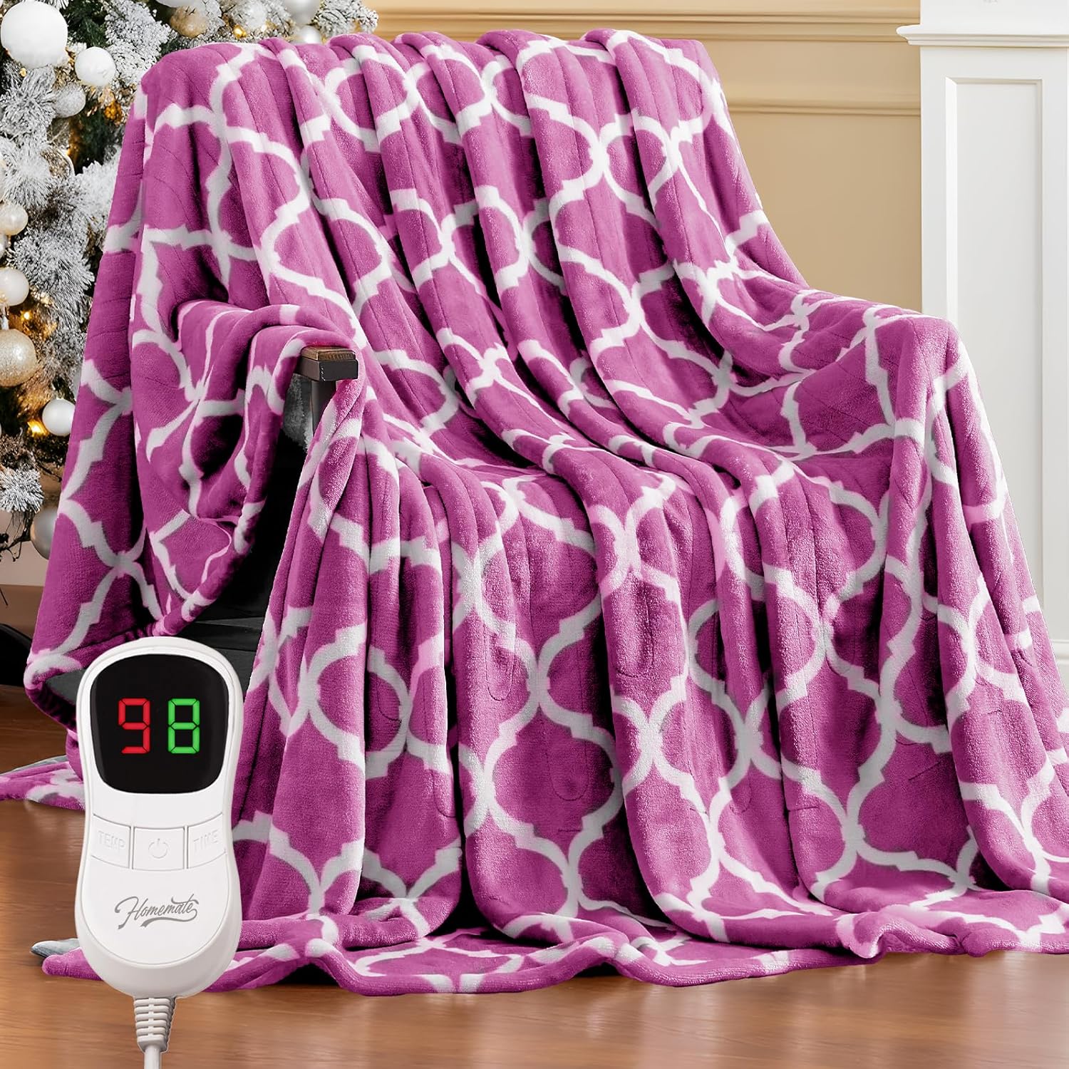 Homemate Heated Blanket Electric Throw - Cozy 50x60 Comfort