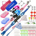 DaddyGoFish Kids Fishing Pole Rod Reel Combo - Starter Set