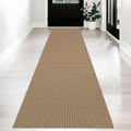 2x12 ft Tan Orange Brown Hallway Runner Rug - Washable Cotton