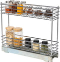 Household Essentials Chrome 2-Tier Sliding Cabinet Organizer - Slim