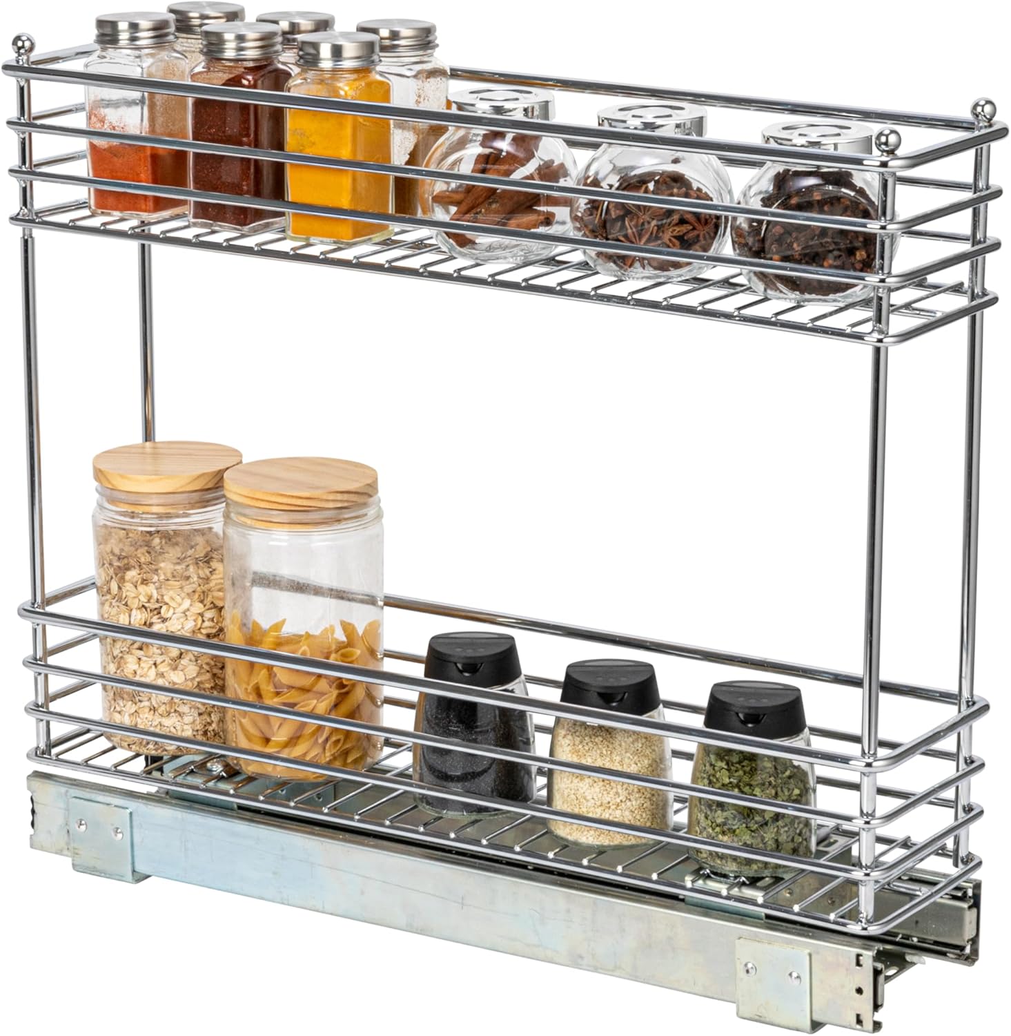 Household Essentials Chrome 2-Tier Sliding Cabinet Organizer Review