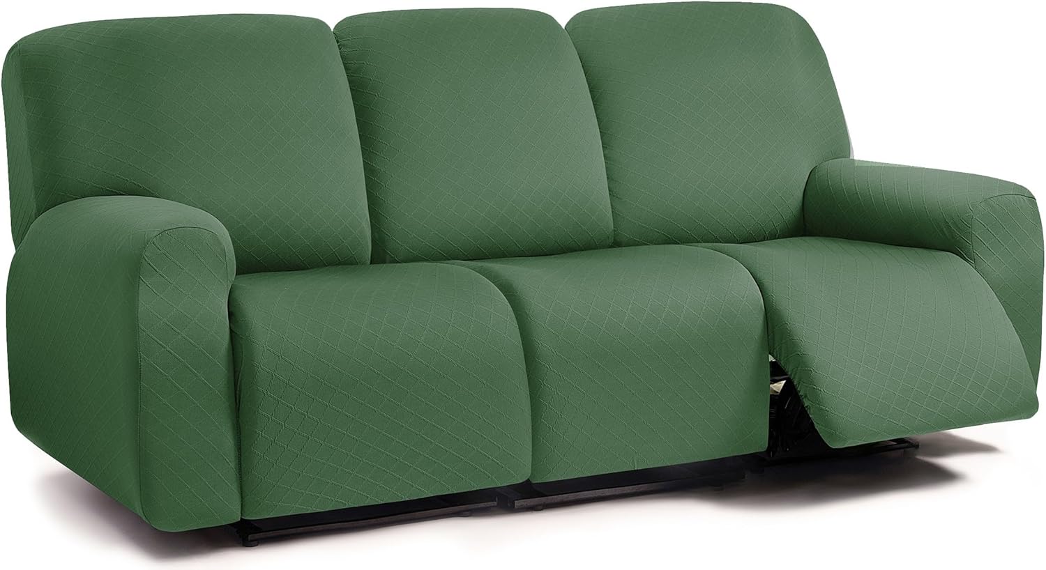 ULTICOR Squared Jacquard Design 8-Piece Recliner Sofa Covers