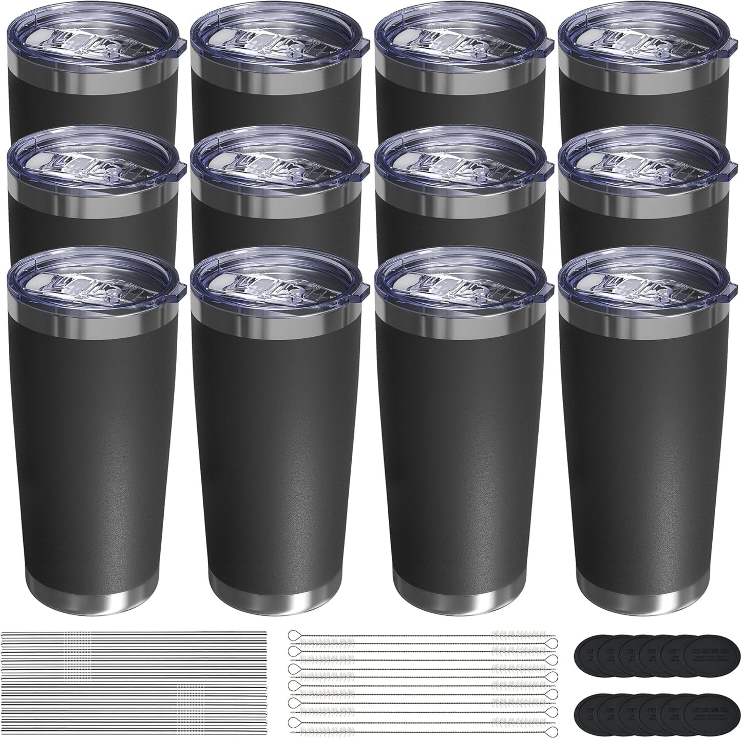 Travel Coffee Tumbler 20oz - Leakproof Insulated Mug Set