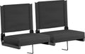 Folding Padded Stadium Seats Pack of 2 - 500 lb Capacity Black