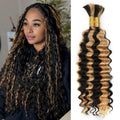 Human Braiding Hair 22 in 100g 1B/27 Ombre Deep Wave - Boho Knotless