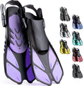CAPAS Snorkel Fins for Adults and Kids - Adjustable Swim Flippers