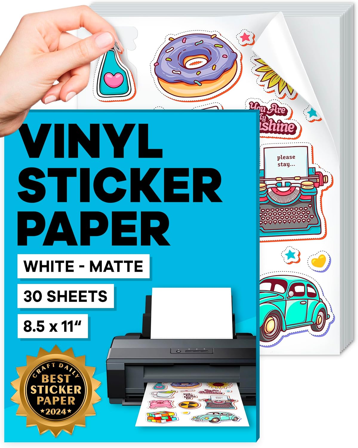 Craft vibrant, long-lasting designs with Matte Sticker Paper!