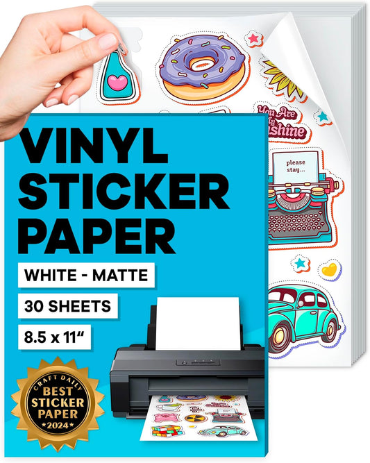 Craft vibrant, long-lasting designs with Matte Sticker Paper!