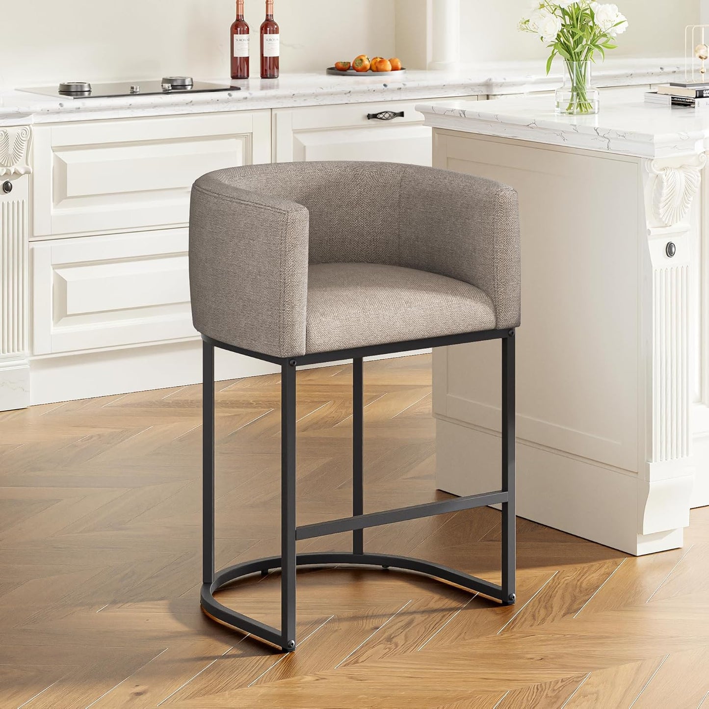 26 H Counter Height Bar Stools with Backrest and Arms for Comfort