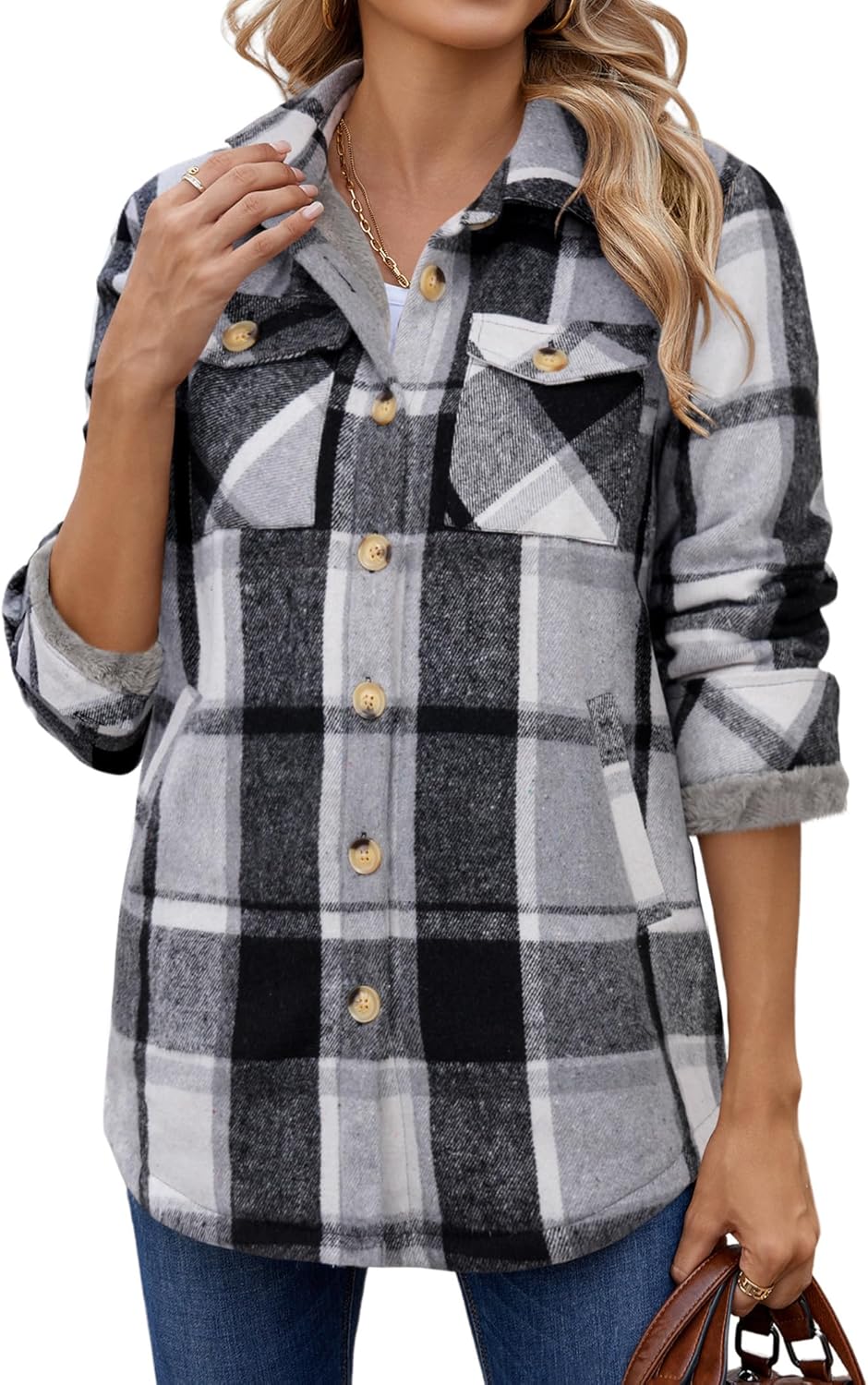 Zeagoo Women's Fleece Sherpa Jacket for Cozy Winter Style