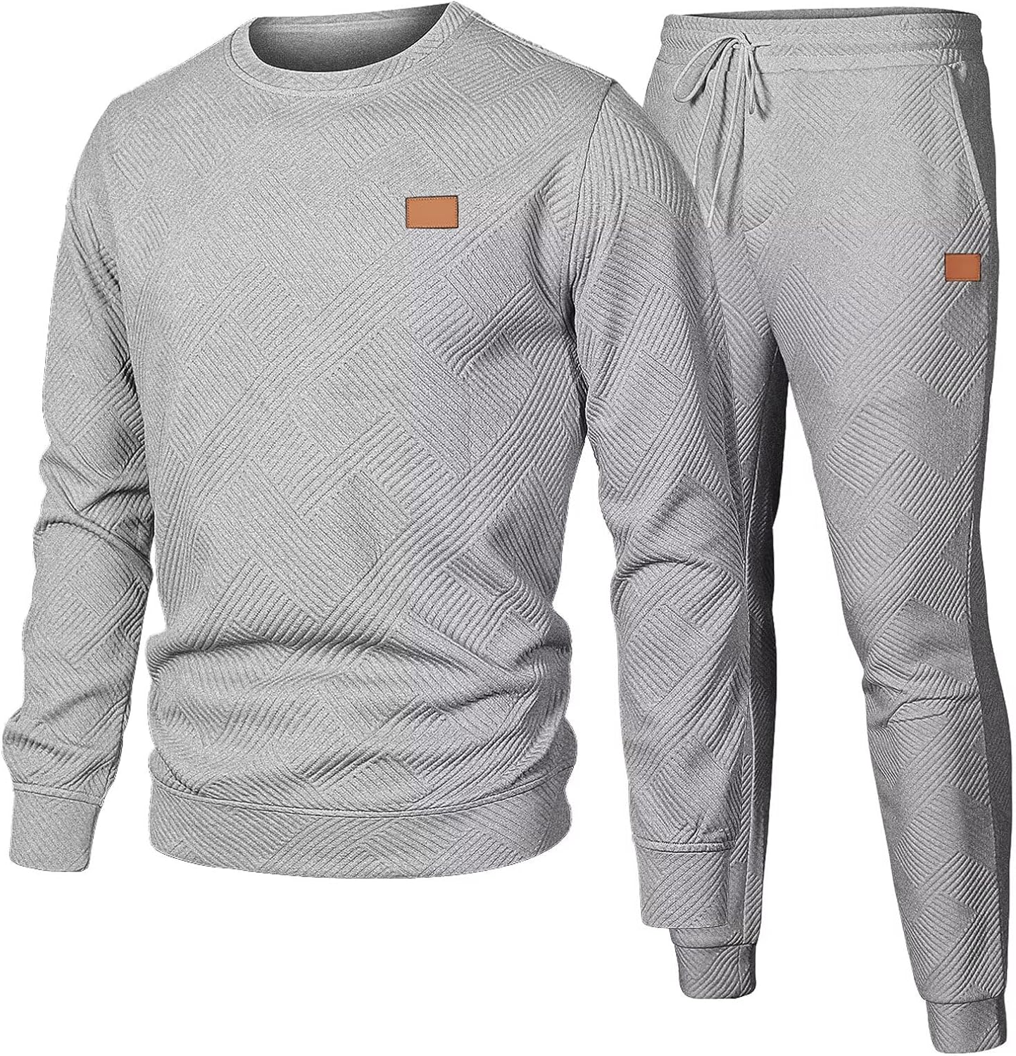 Men's 2 Piece Sweatsuits Casual Crewneck Tracksuit Set