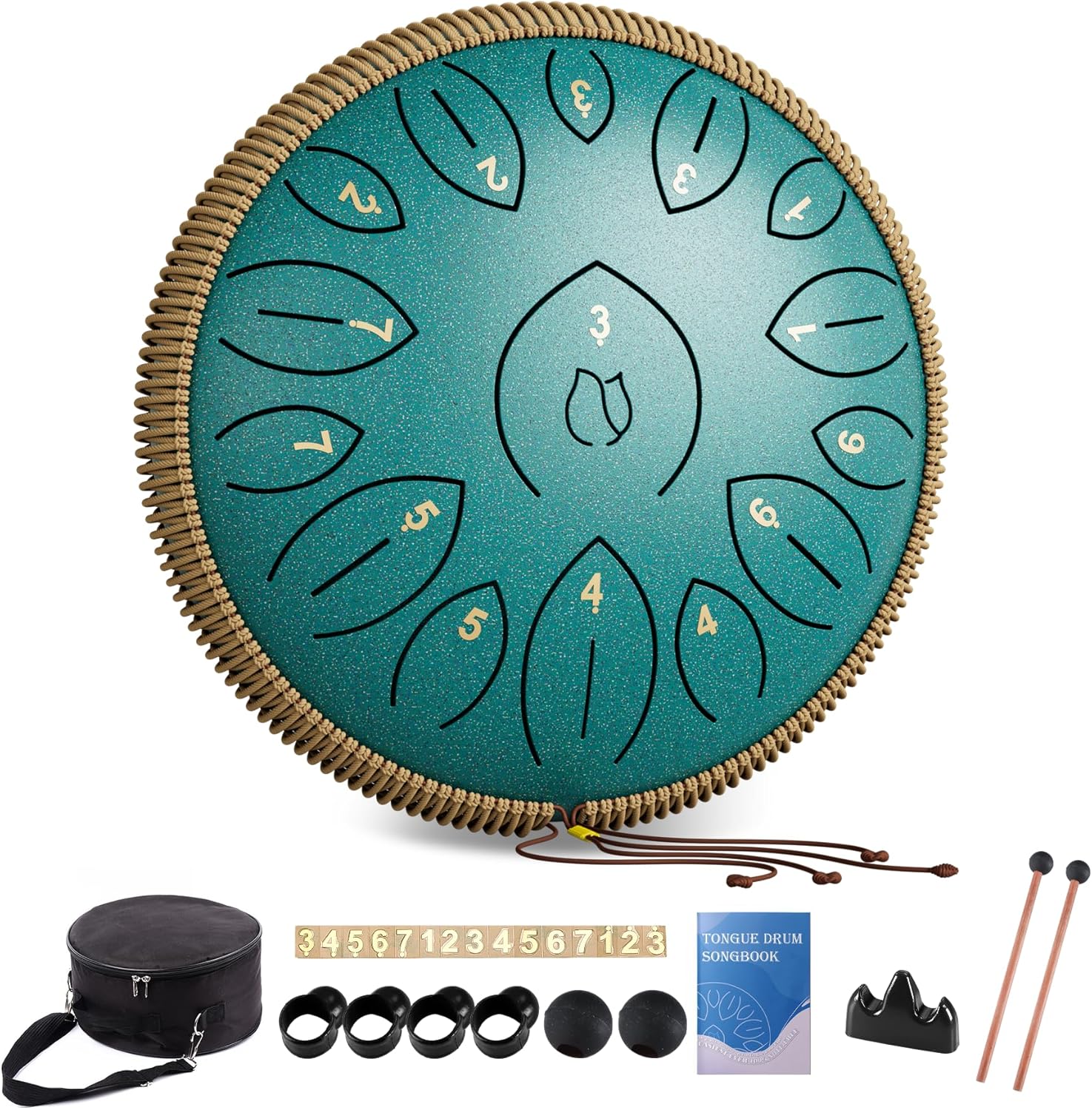 Steel Tongue Drum 12 Inch 15 Notes for Kids and Adults