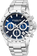 Mens Chronograph Watch Stainless Steel Bracelet - Durable Style
